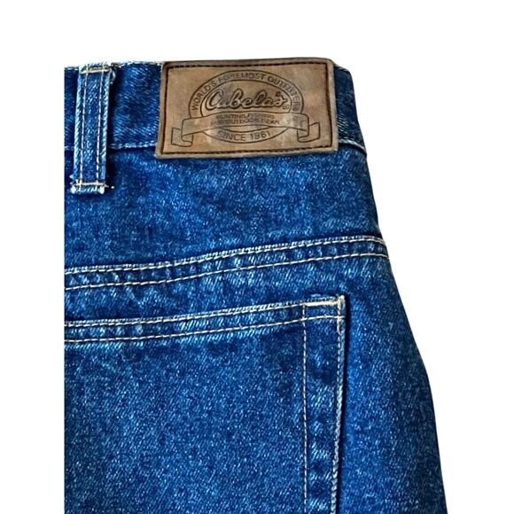 Cabelas Flannel Lined Jeans Mens 40x26 Short Work Outdoor Heavy Duty - Picture 7 of 7